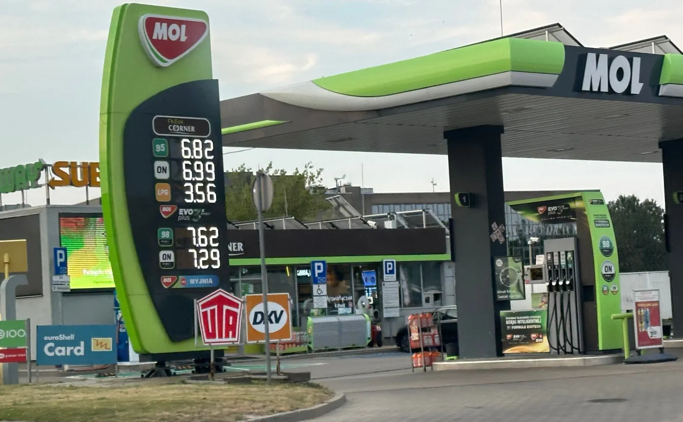 Stacja paliw MOL - ceny paliw 1.07.2026
