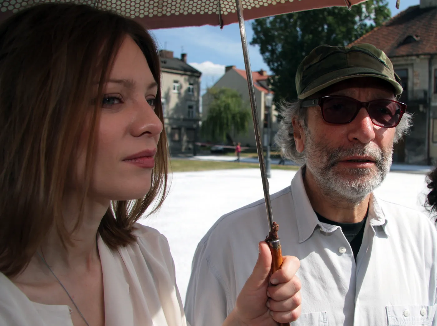 Magdalena Boczarska i Jan Kidawa-Błoński na planie "Nigdy się nie dowiesz"