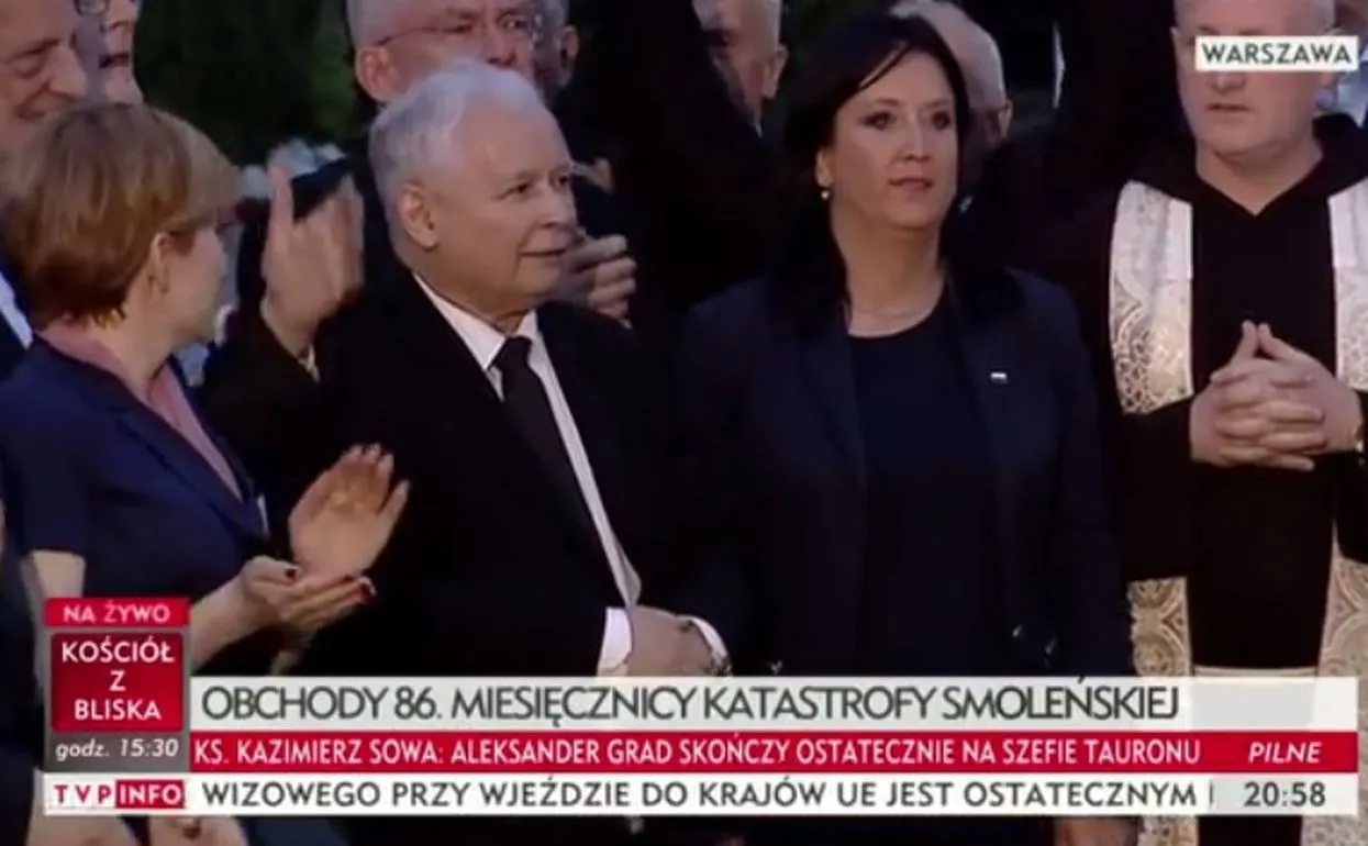 Jarosław Kaczyński w czasie miesięcznicy smoleńskiej