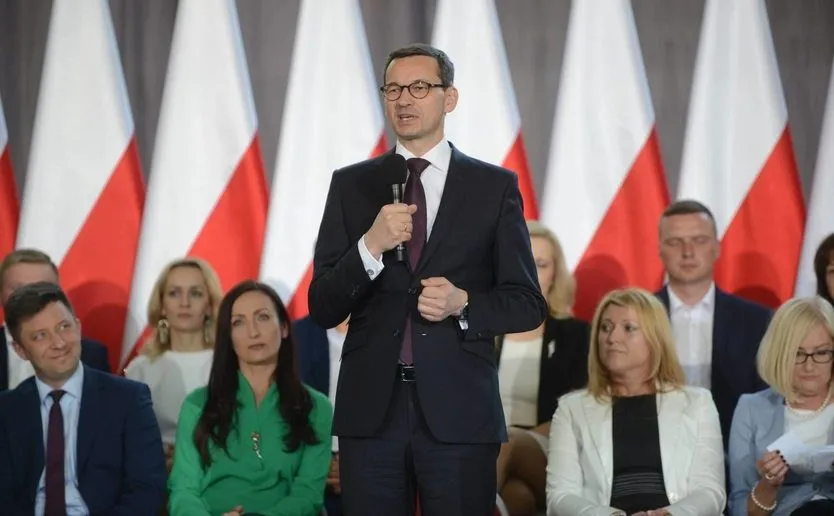 Premier Mateusz Morawiecki na spotkaniu w Garwolinie
