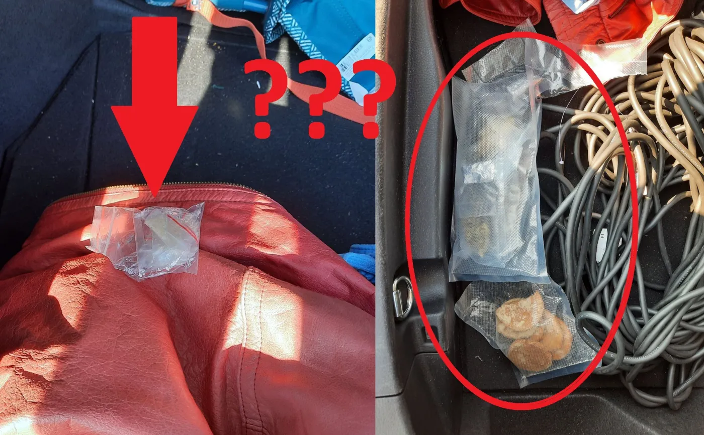 Panek znalazł narkotyki w samochodzie: Dzisiaj piąteczek, więc bawcie się grzecznie