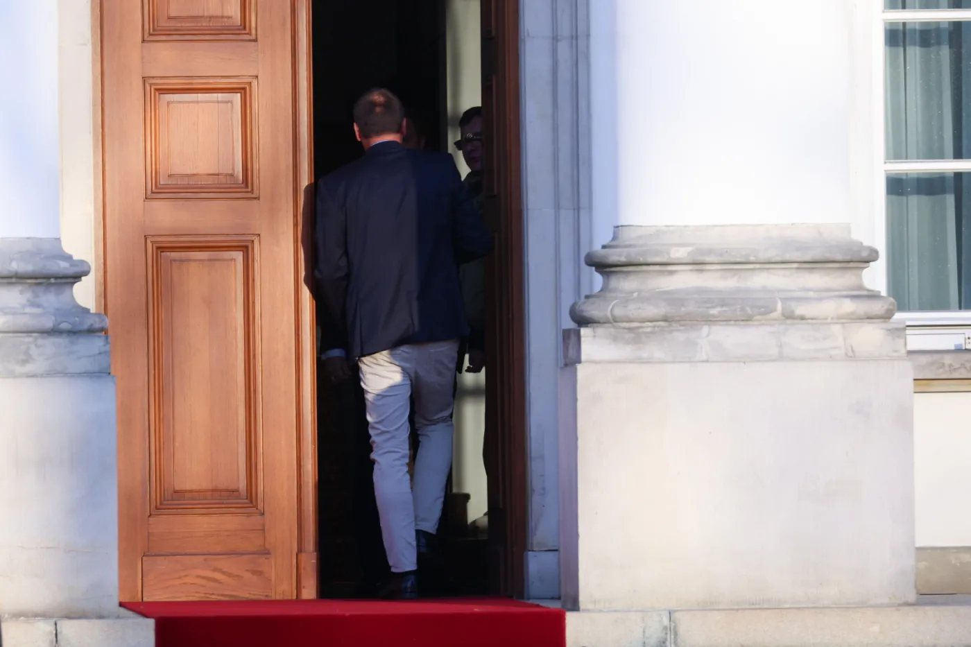 Paweł Kukiz po przyjeździe do Belwederu