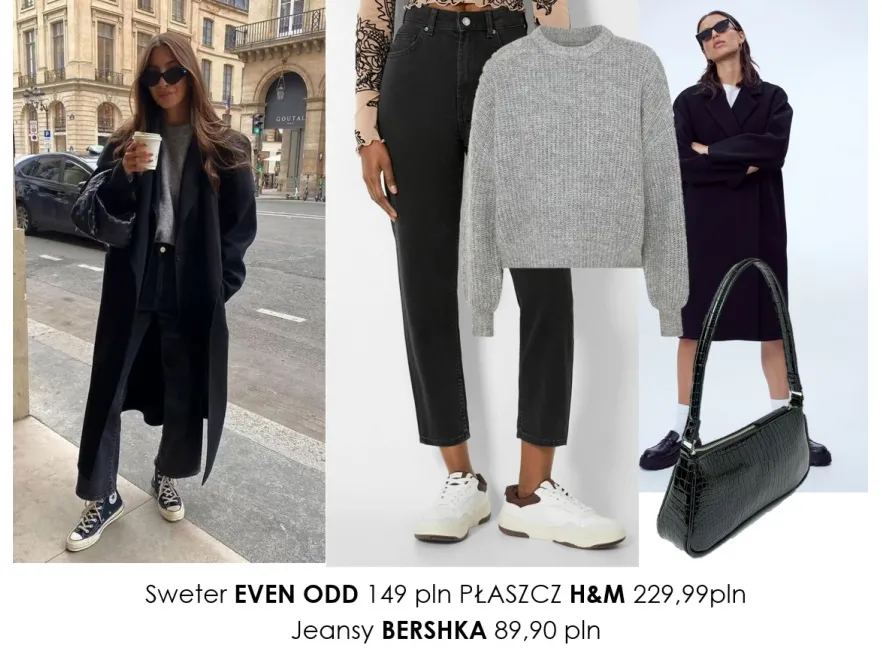 Duży sweter i ogromny płaszcz - gorący duet sezonu. STYLIZACJE