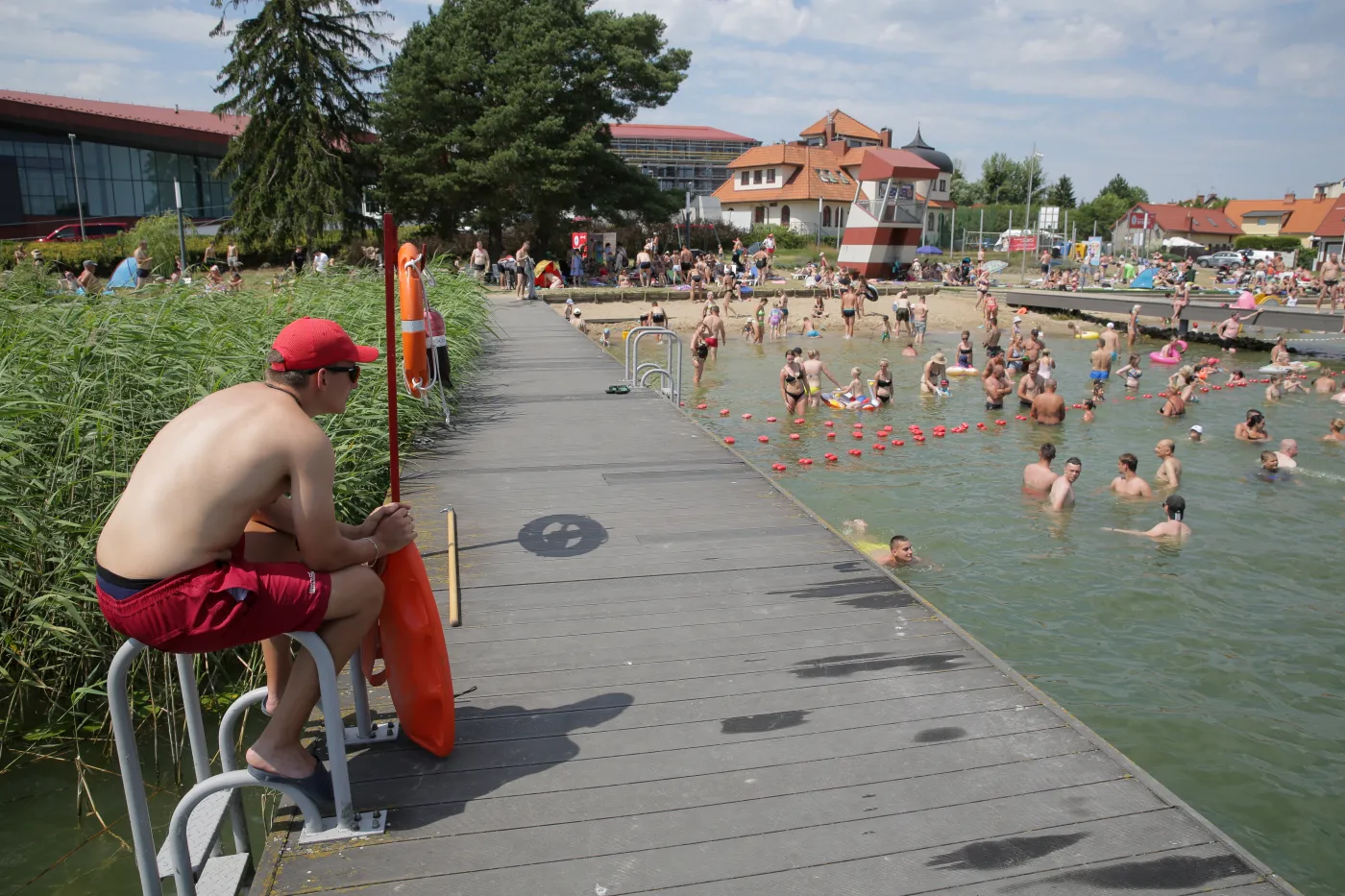 Plaża miejska w Mikołajkach na Mazurach