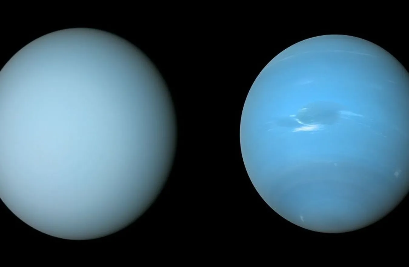Zdjęcia Urana i Neptuna z Voyagera 2/ISS 