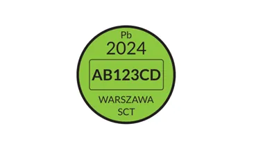 Wzór nalepki dla pojazdów uprawnionych do wjazdu do strefy czystego transportu