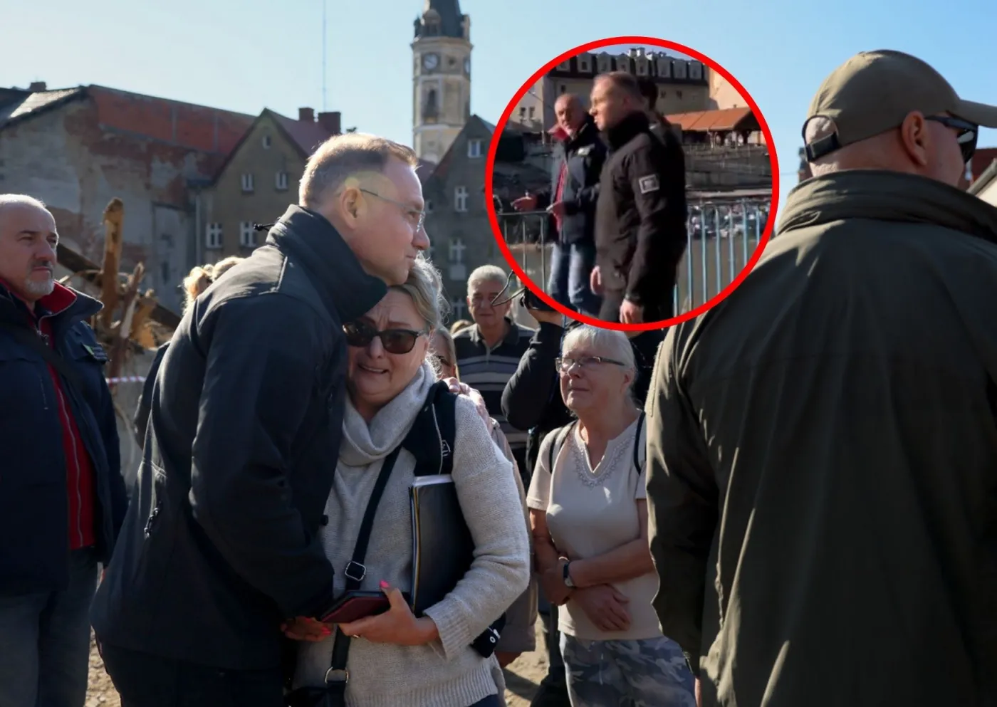 Andrzej Duda z wizytą u powodzian. Nagranie krąży w sieci