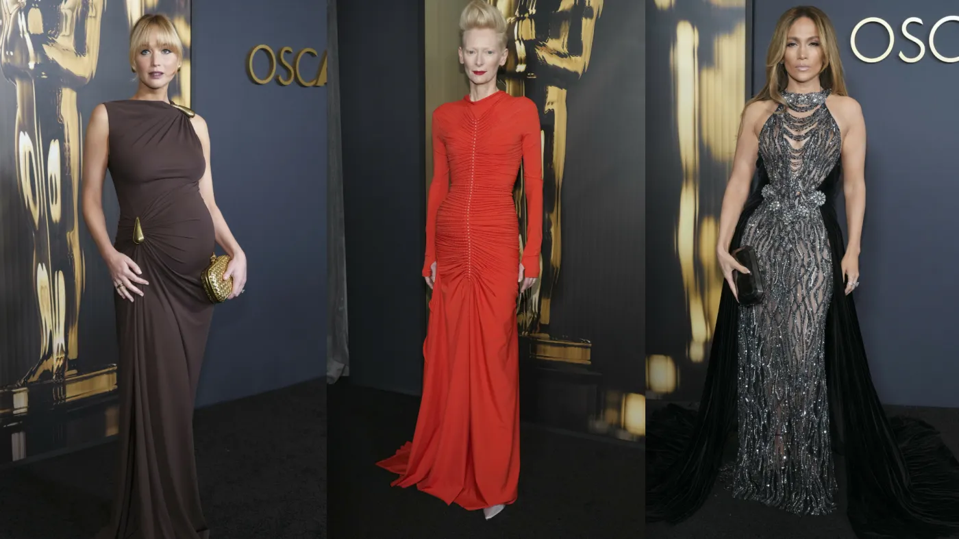 Olśniewające kreacje gwiazd na Governors Awards. Lawrence, Swinton, Lopez [FOTO]