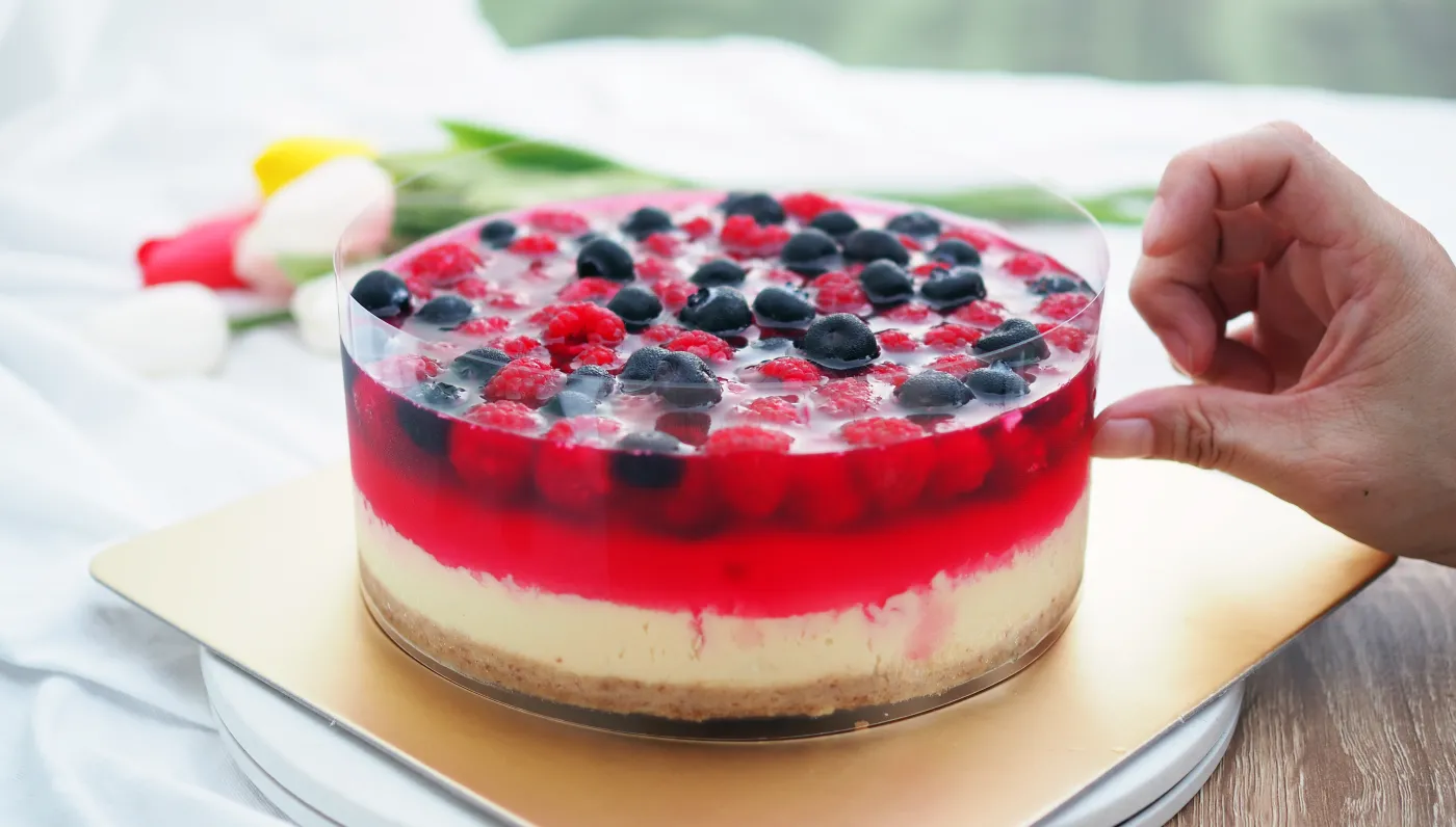 Colorful,Delicious,Mixed,Berries,Jelly,Cheesecake,,Special,Occasion.,Birthday,Cake.