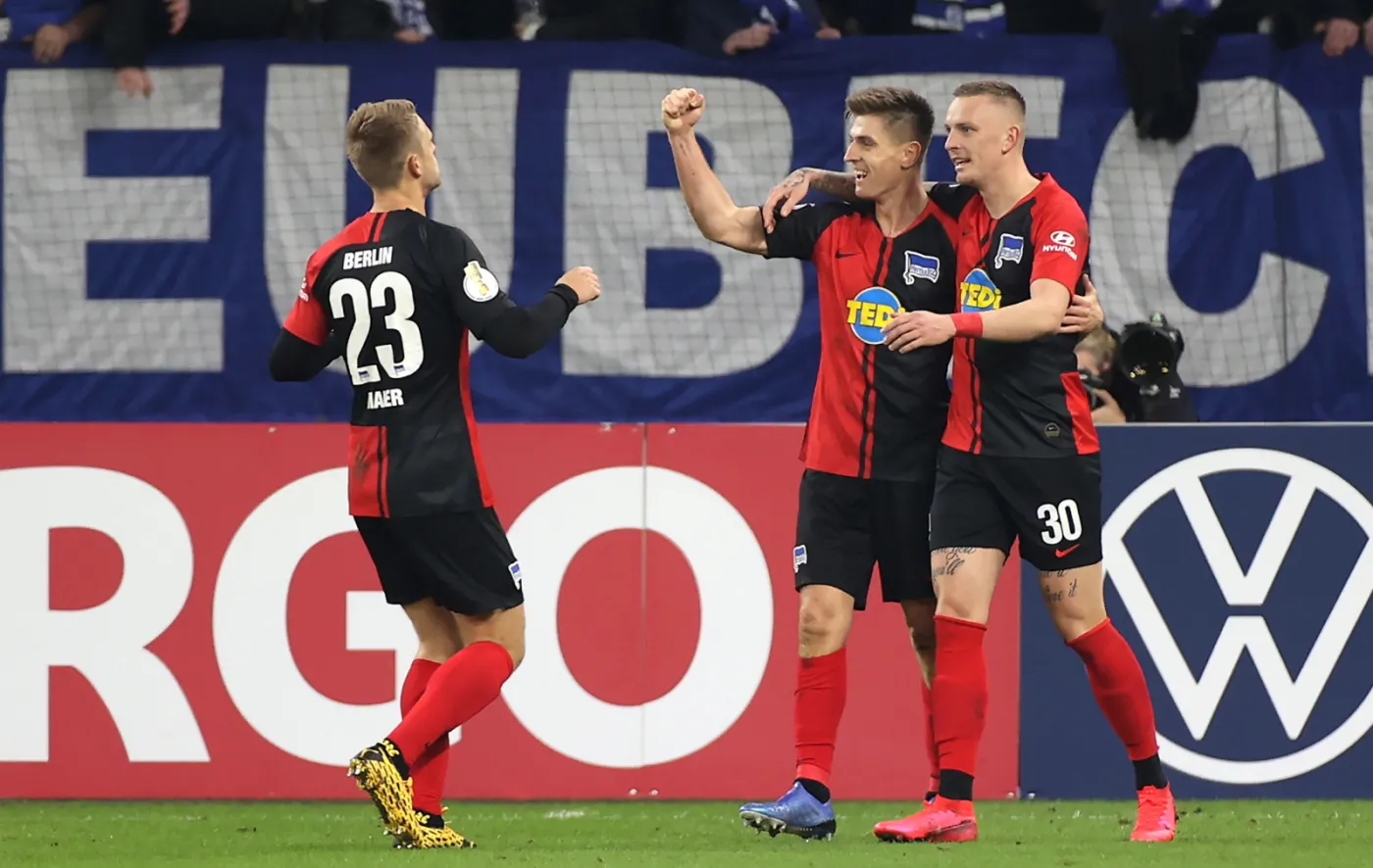 Krzysztof Piątek w barwach Herthy Berlin