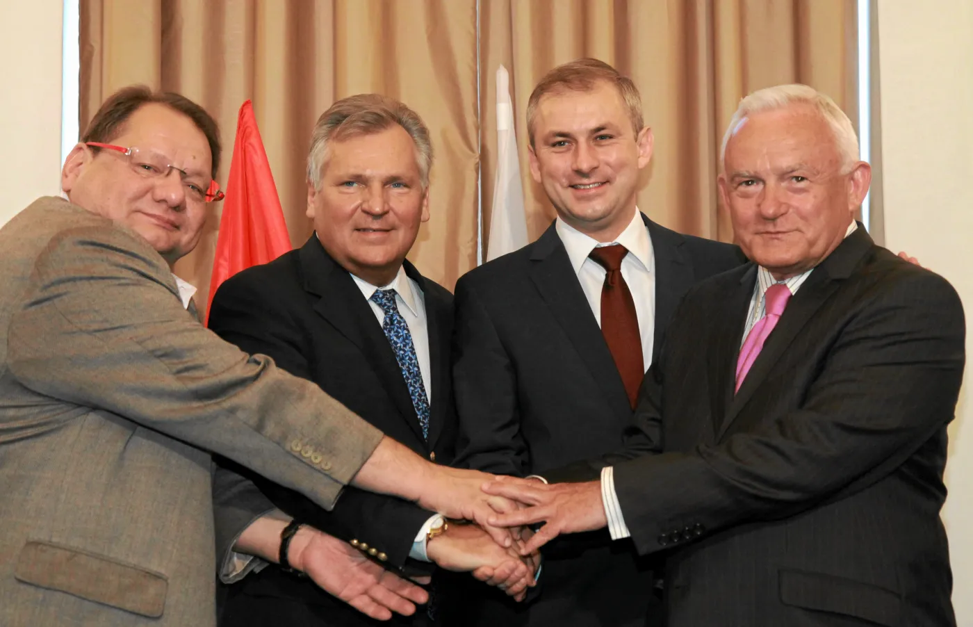 Ryszard Kalisz, Grzegorz Napieralski;Leszek Miller, Aleksander Kwaśniewski