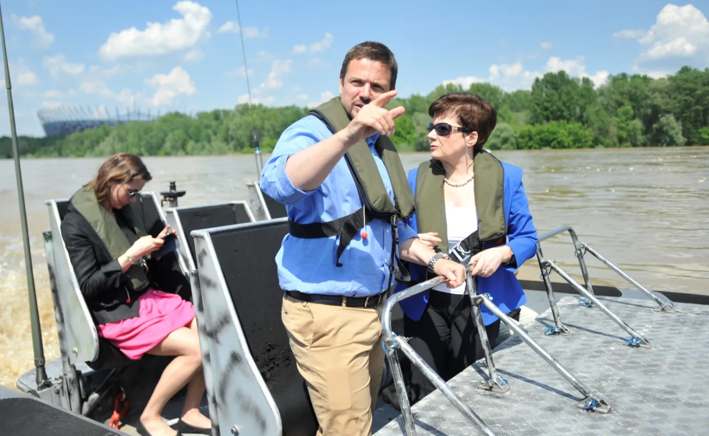 Gronkiewicz-Waltz na Wiśle. Osobiście sprawdzała stan i poziom rzeki