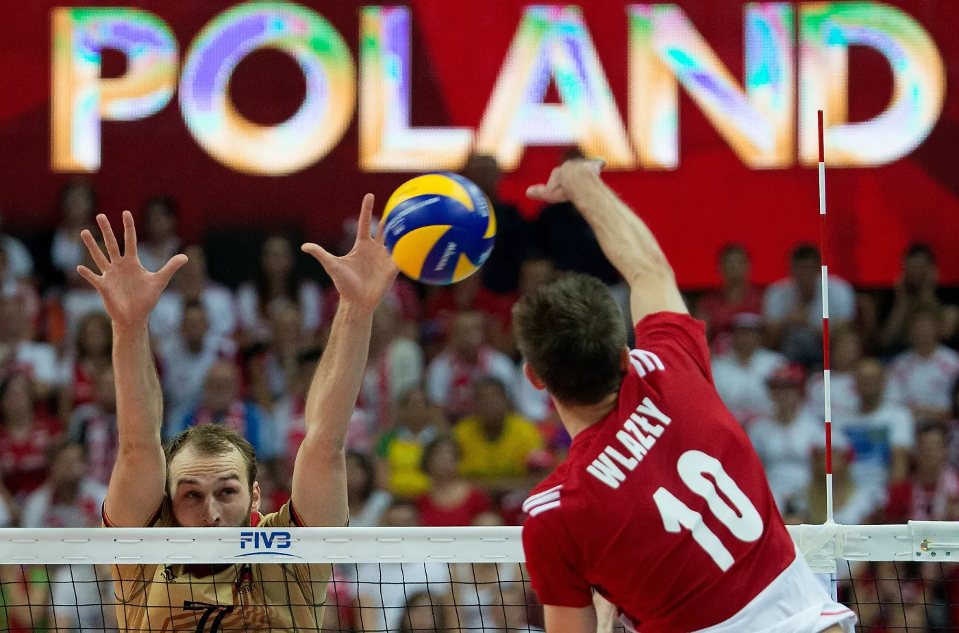 Mariusz Wlazły podczas meczu półfinałowego mistrzostw świata siatkarzy