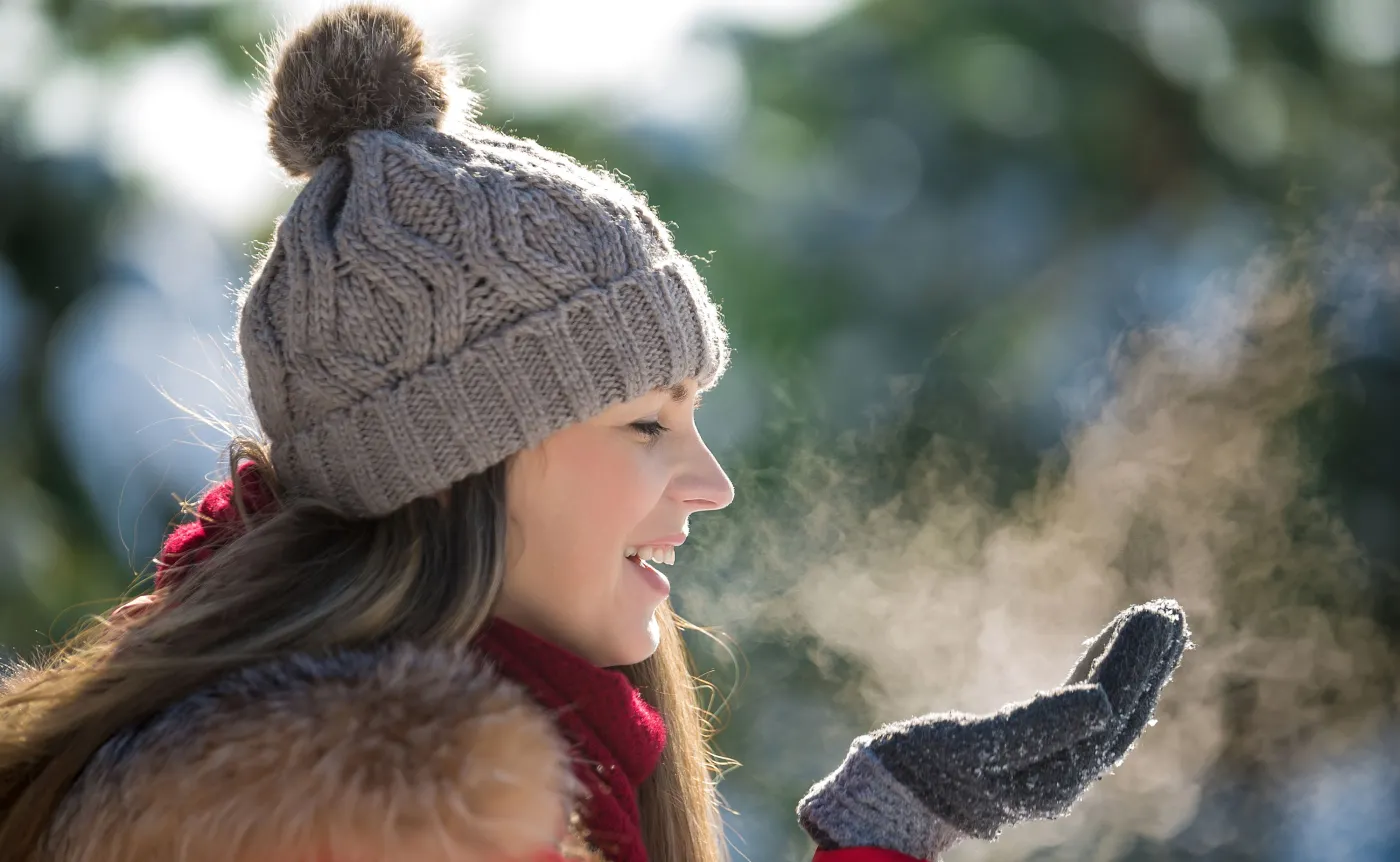 Spacer zimą, oddychanie świeżym powietrzem