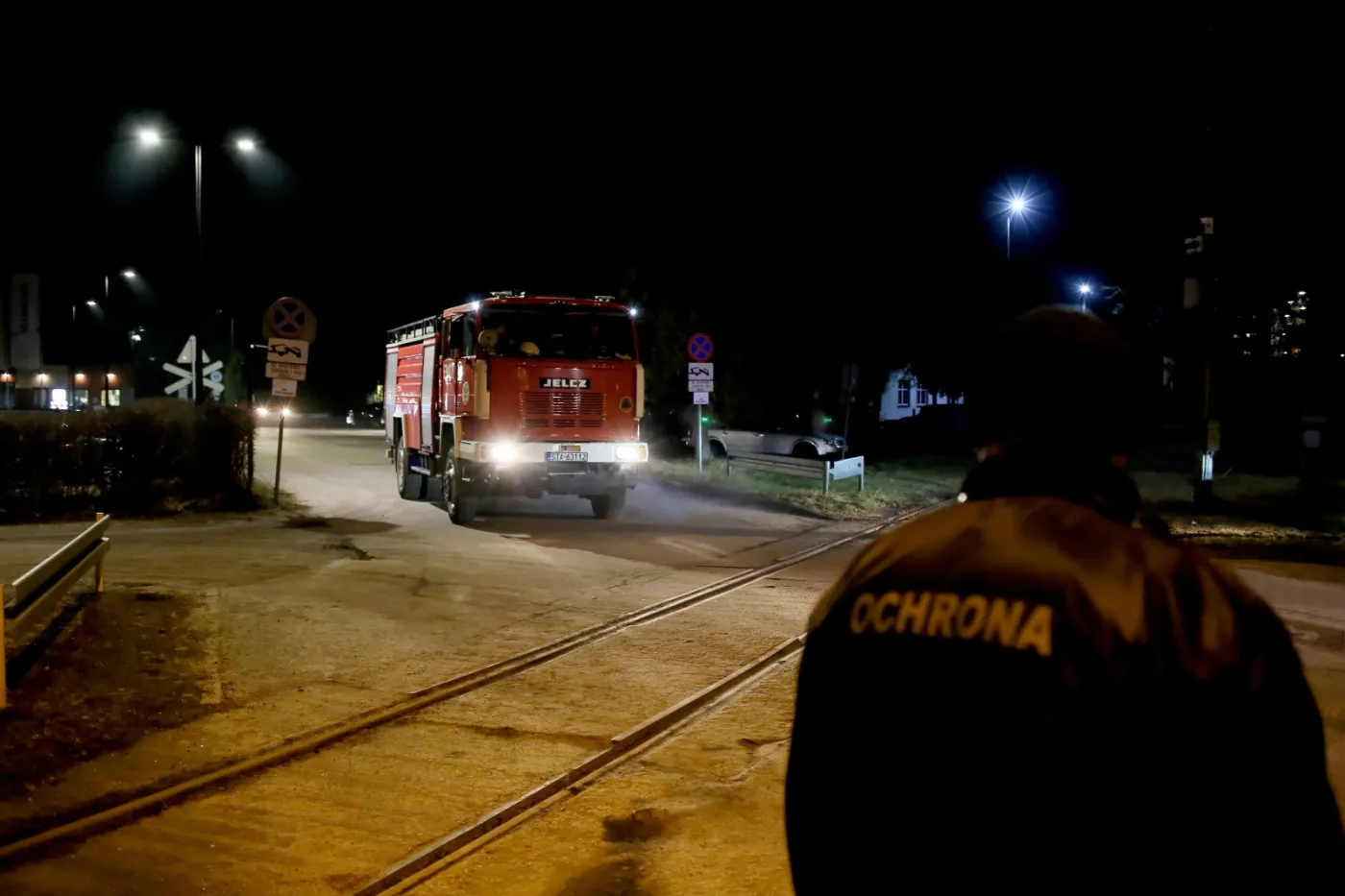 Straż pożarna na terenie zakładów Nitroerg 