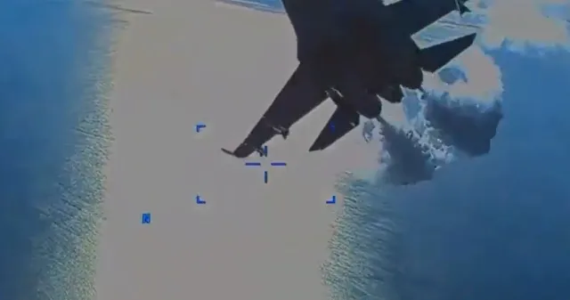 Zderzenie MQ-9 z Su-27 nad Morzem Czarnym. Armia USA odtajniła NAGRANIE