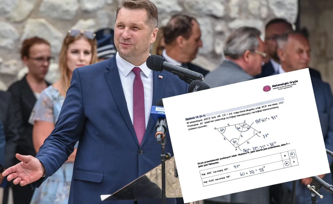 Błędnie sprawdzony test z egzaminu ósmoklasisty. Czarnek przeprasza