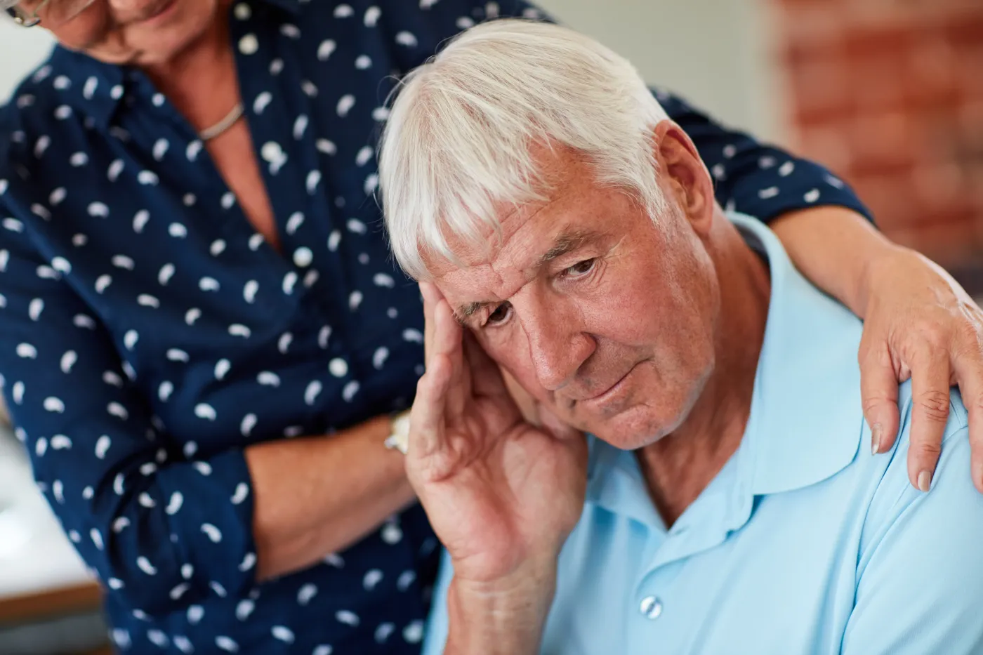 Sposób sposoby na demencję Depression,,Retirement,And,Senior,Man,In,Home,For,Memory,,Thinking