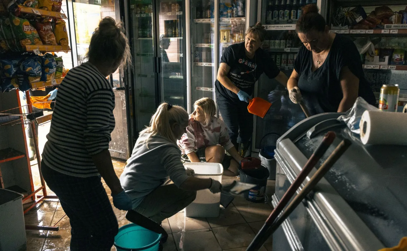 Sytuacja po powodzi w Kamiencu Zabkowickim