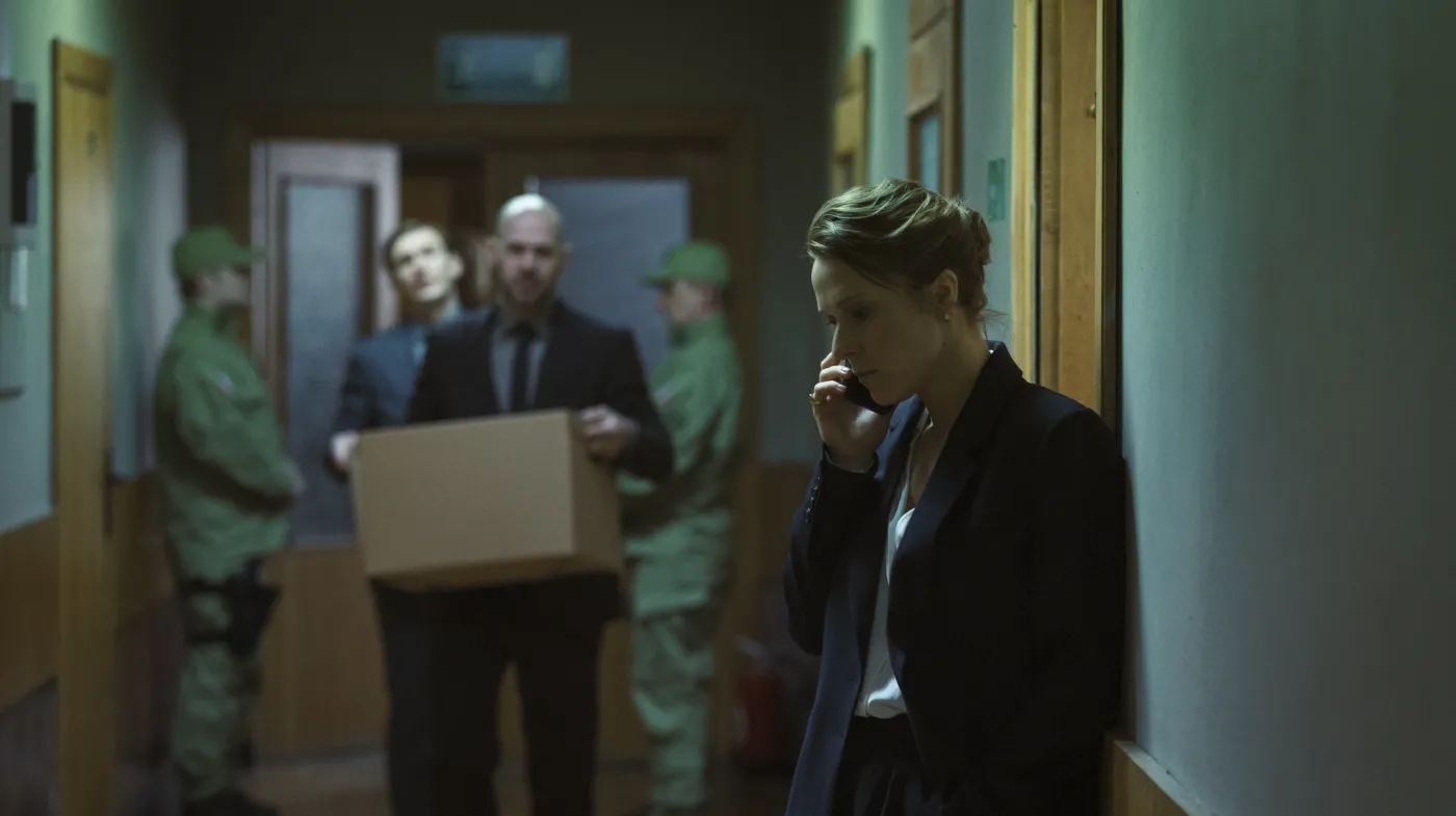 Lena Góra w piątym odcinku serialu "Przesmyk"