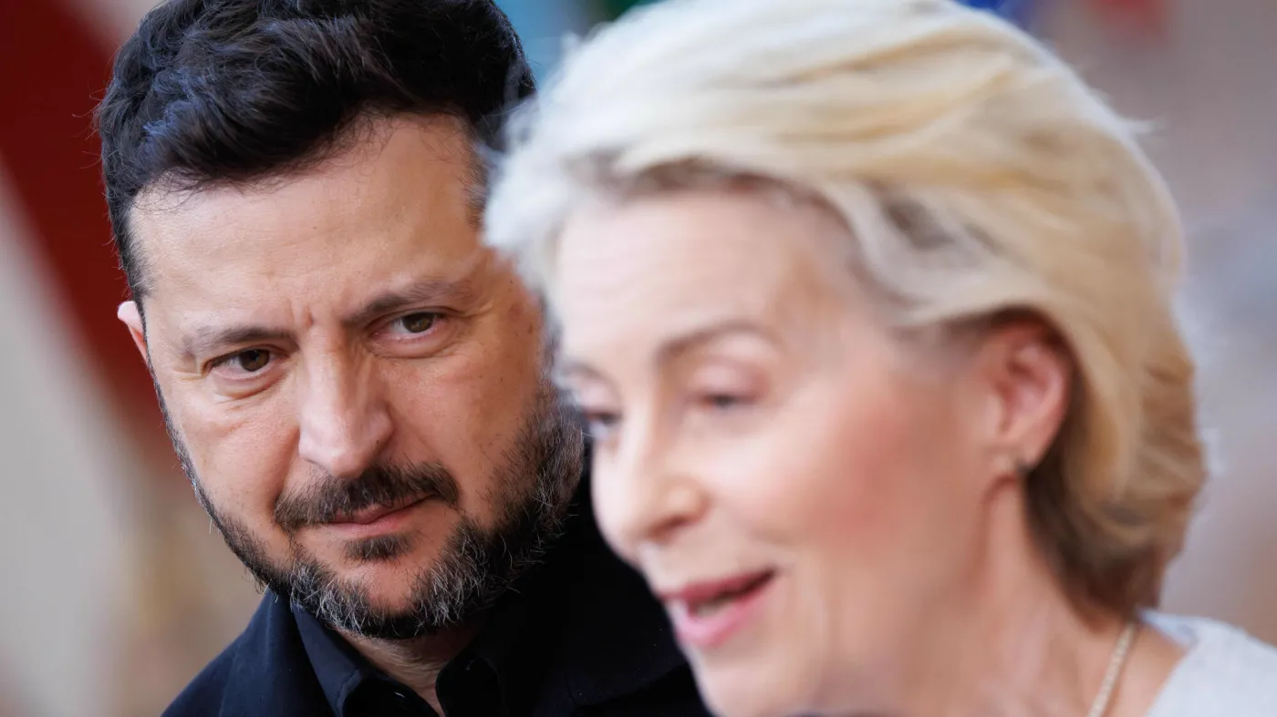Wołodymyr Zełenski i Ursula von der Leyen