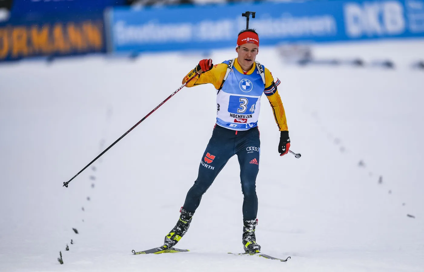 PŚ w biathlonie: Niemiec spudłował sześć razy. Wygrali Francuzi