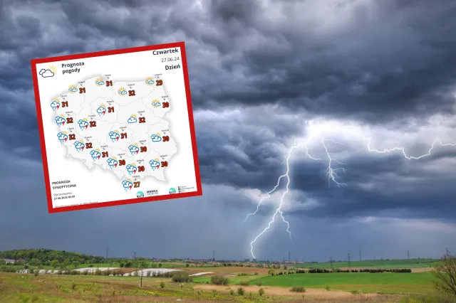 IMGW ostrzega: Potężne burze z gradem i ulewnym deszczem