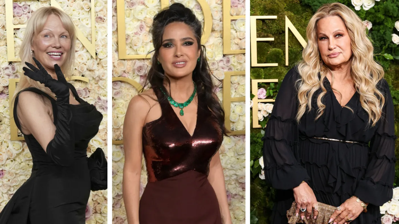 Złote Globy 2025. Dojrzałe gwiazdy brylowały na czerwonym dywanie: Anderson bez makijażu, Hayek w sukni z dekoltem [FOTO]