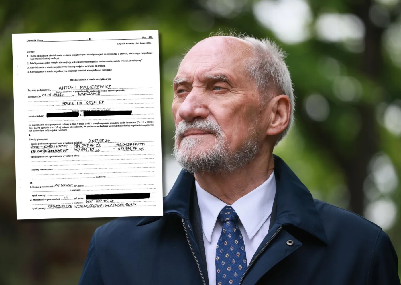 Taki majątek ma Antoni Macierewicz. Nie uwierzysz, ile dostaje emerytury z ZUS