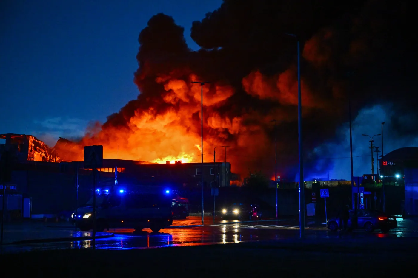 Pożar hali produkcyjnej w Mińsku Mazowieckim 