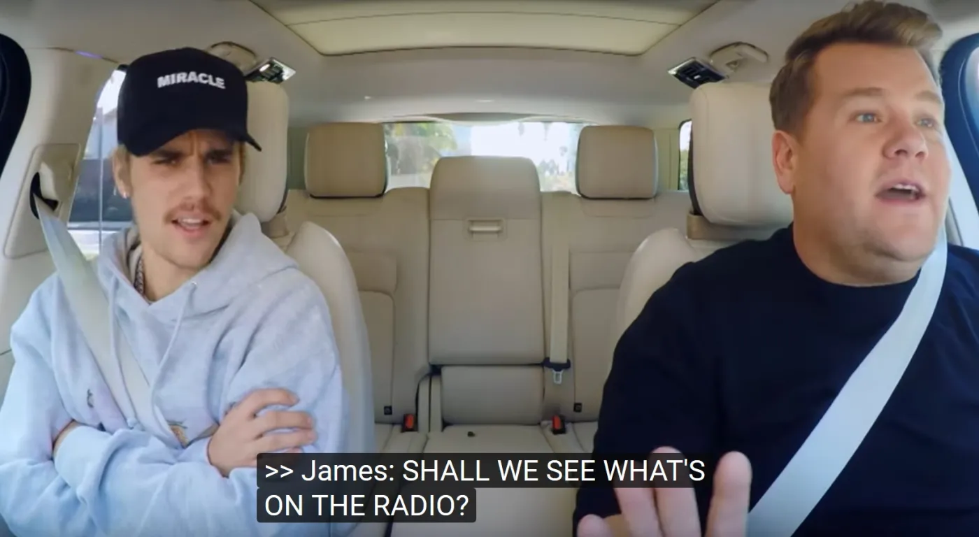 Justin Bieber znów w Carpool Karaoke. Jest układ do "Yummy" w aucie [WIDEO]