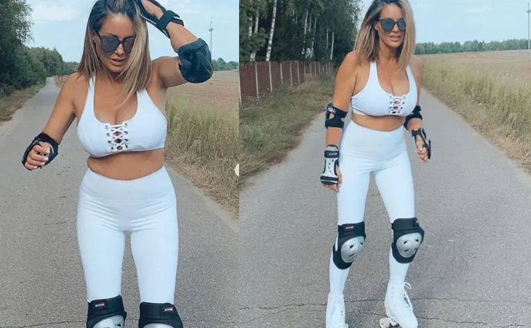 Małgorzata Rozenek chwali się powrotem do formy i pokazuje, jak jeździ na wrotkach