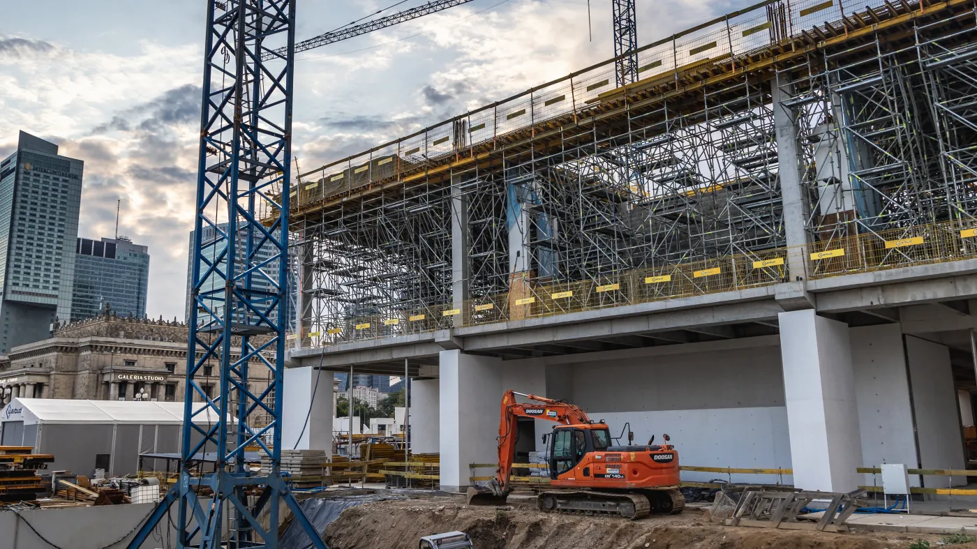 Warszawa Muzeum Sztuki Nowoczesnej budowa plac budowy