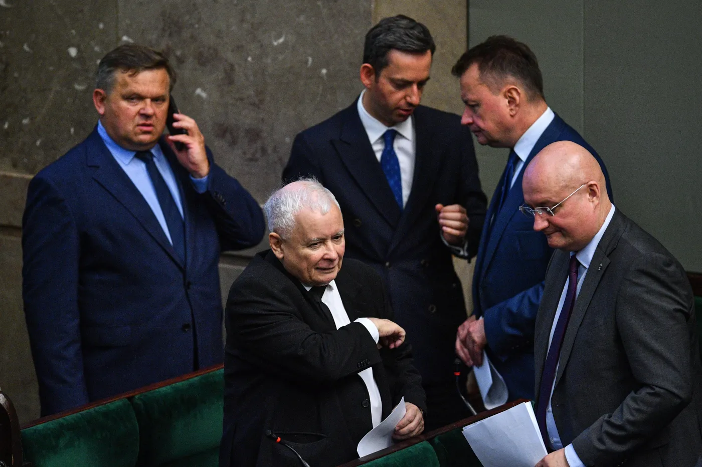 Jarosław Kaczyński, Mariusz Błaszczak, Marcin Ociepa, Wojciech Skurkiewicz, Zbigniew Hoffmann