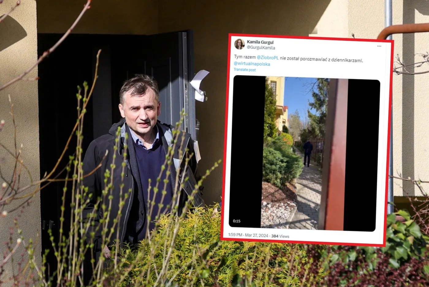 Ziobro zaskoczył? Dziennikarka nagrała polityka