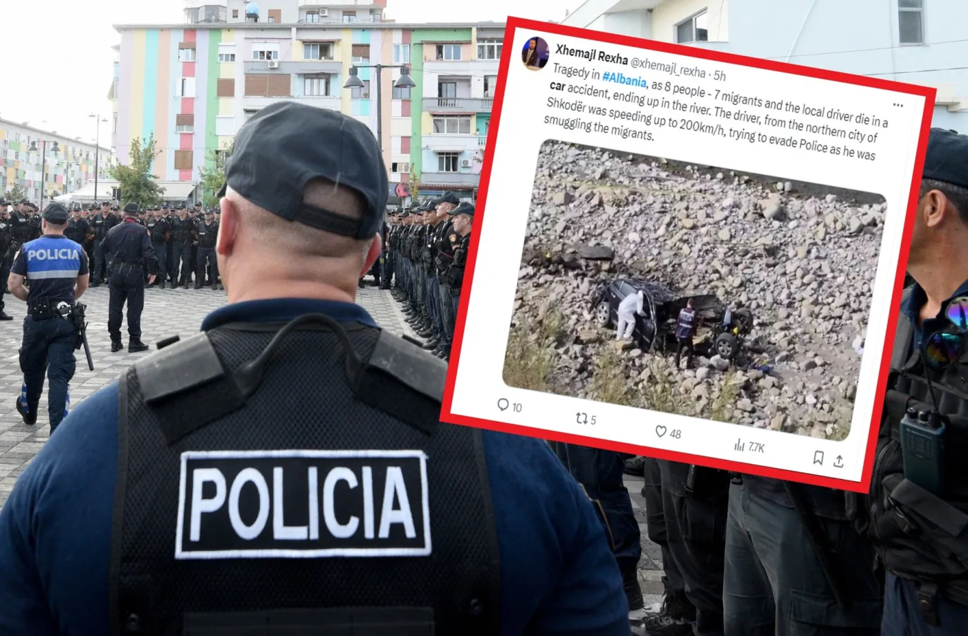 Nielegalni migranci autem wpadli do rzeki. Zginęło osiem osób