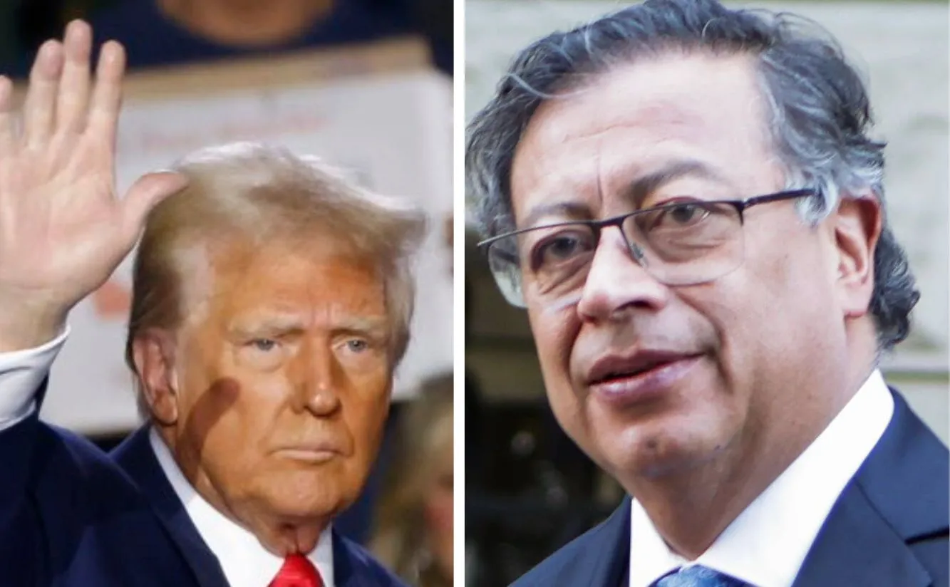 Donald Trump i prezydent Kolumbii Gustavo Petro