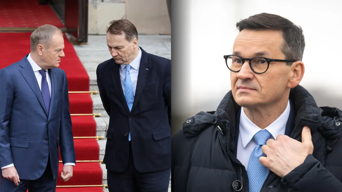 Donald Tusk, Radosław Sikorski; Mateusz Morawiecki
