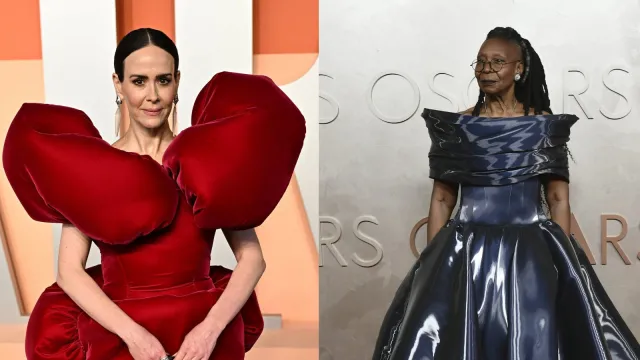 Najgorsze kreacje na Oscary. Sarah Paulson w czerwonych poduszkach, Adam Sandler w dresie [FOTO]