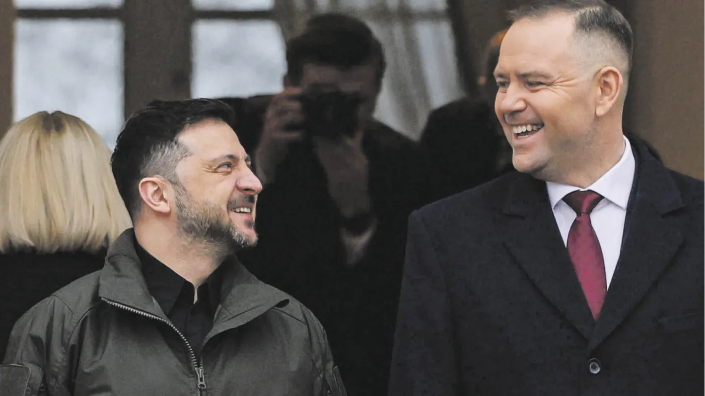Wołodymyr Zełenski i Karol Nawrocki w Warszawie