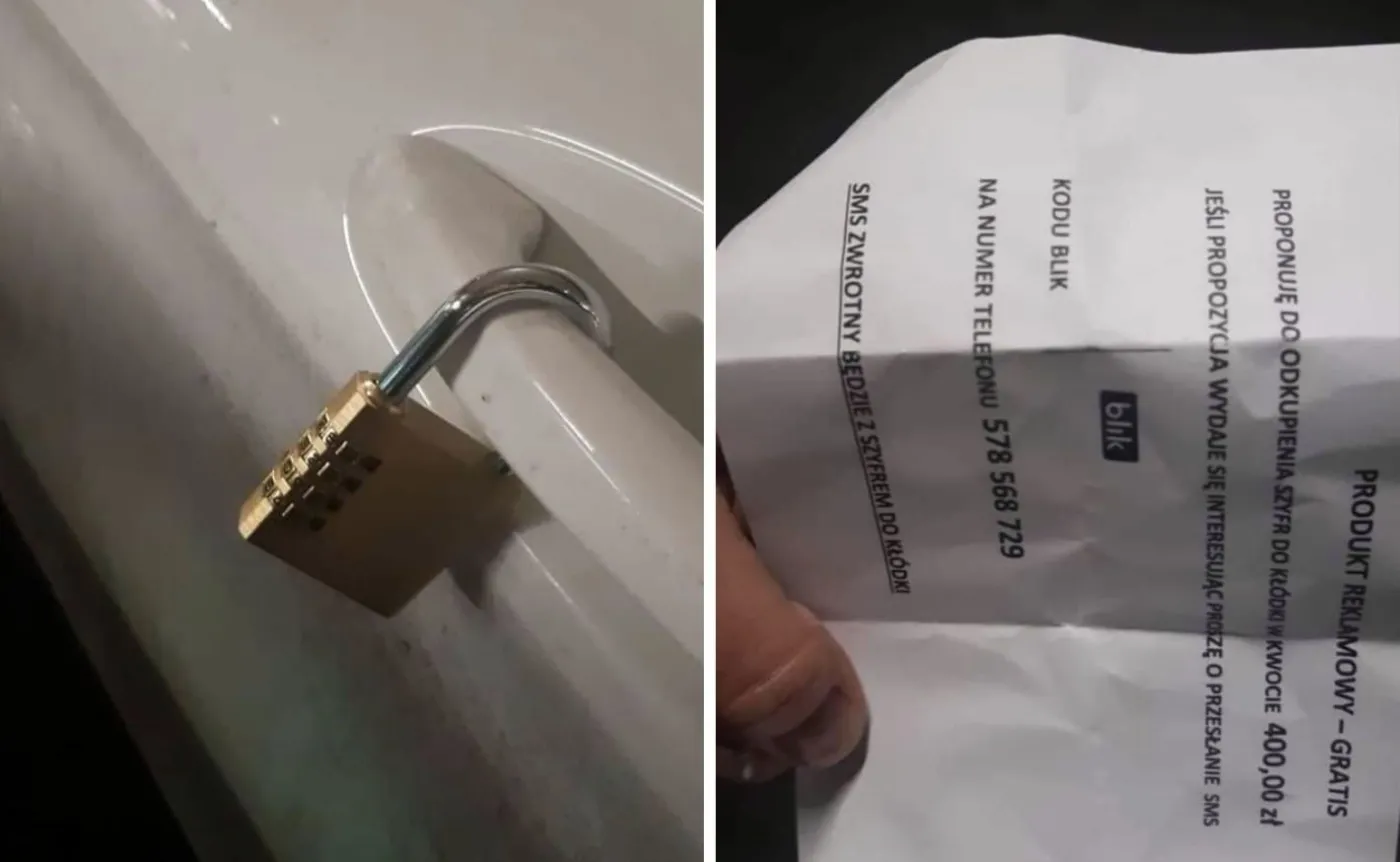 Kłódka na klamce samochodu nową metodą kradzieży. Policja ostrzega