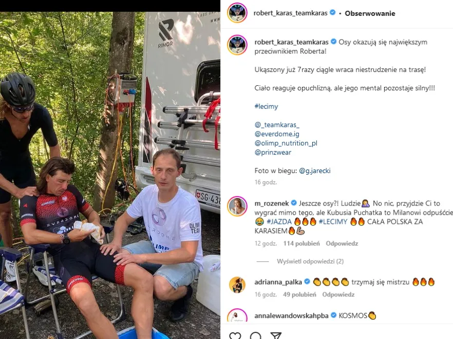 Robert Karaś w morderczym triathlonie walczy z nieprzewidzianym przeciwnikiem...