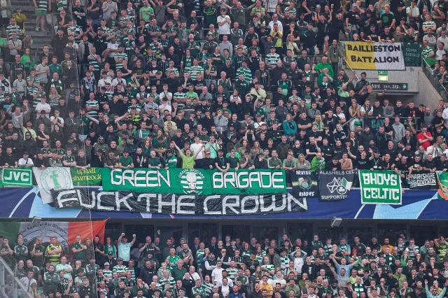 UEFA ukarała Celtic Glasgow za transparent obrażające koronę brytyjską