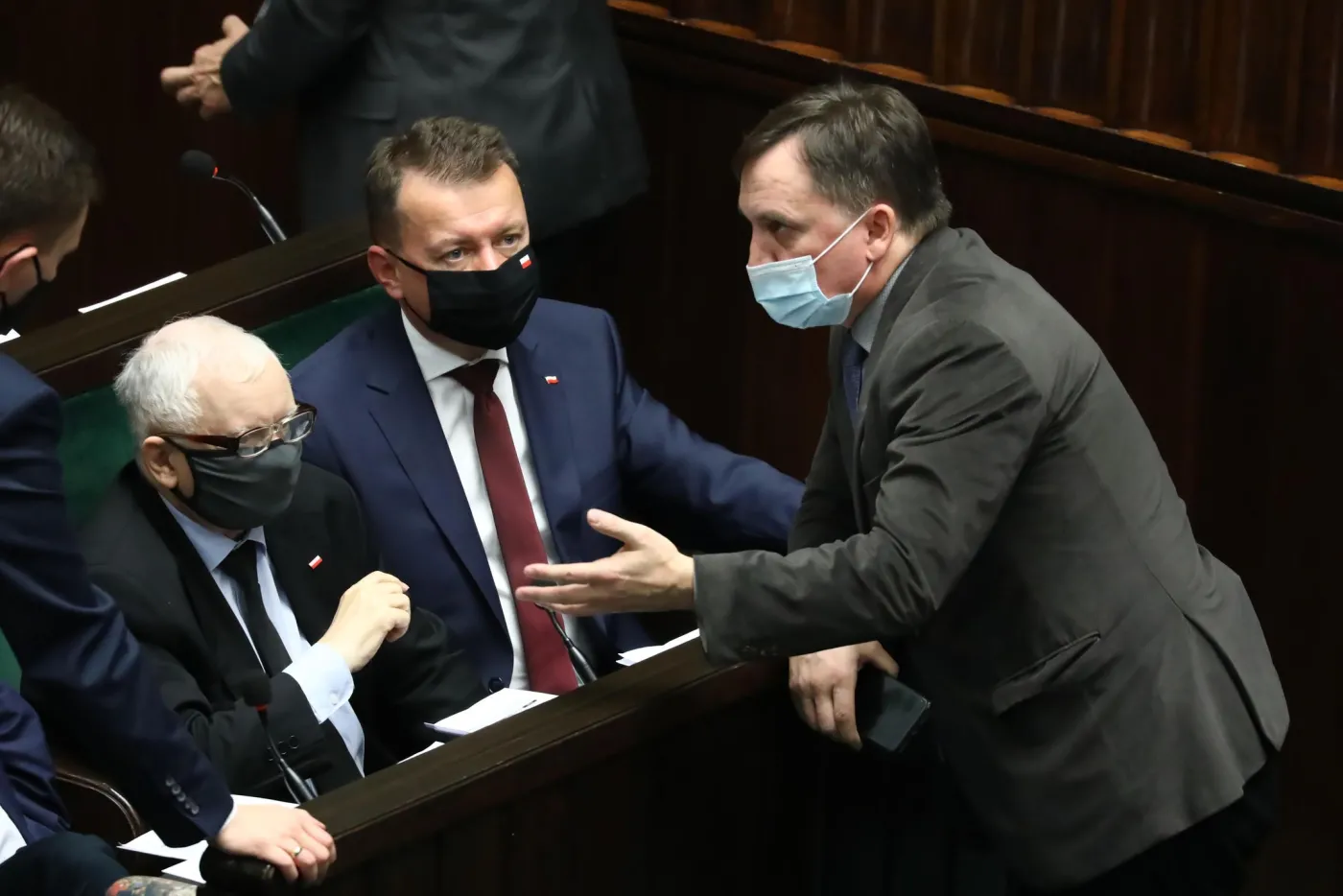 Mariusz Błaszczak, Jarosław Kaczyński, Zbigniew Ziobro