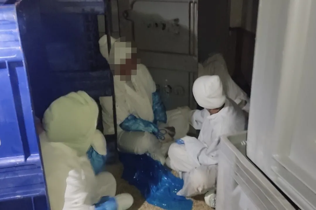 Nielegalni pracownicy znalezieni w pojemnikach na mięso