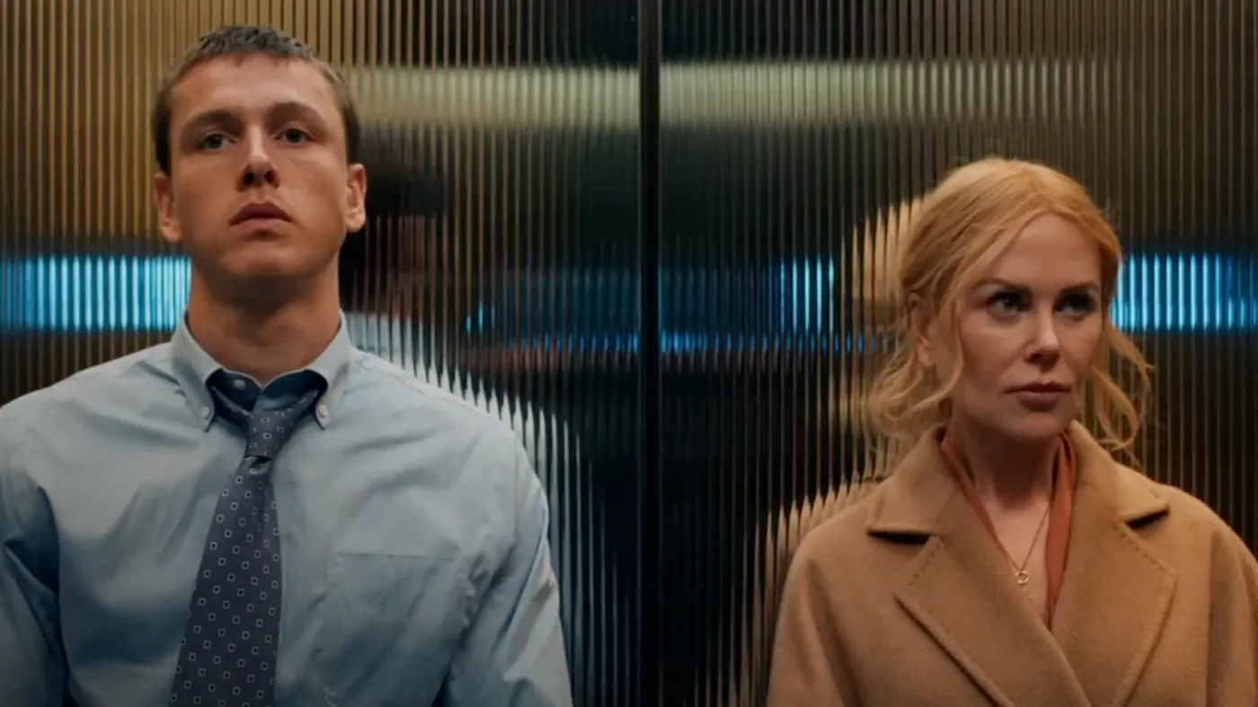 Harris Dickinson i Nicole Kidman w filmie "Babygirl"