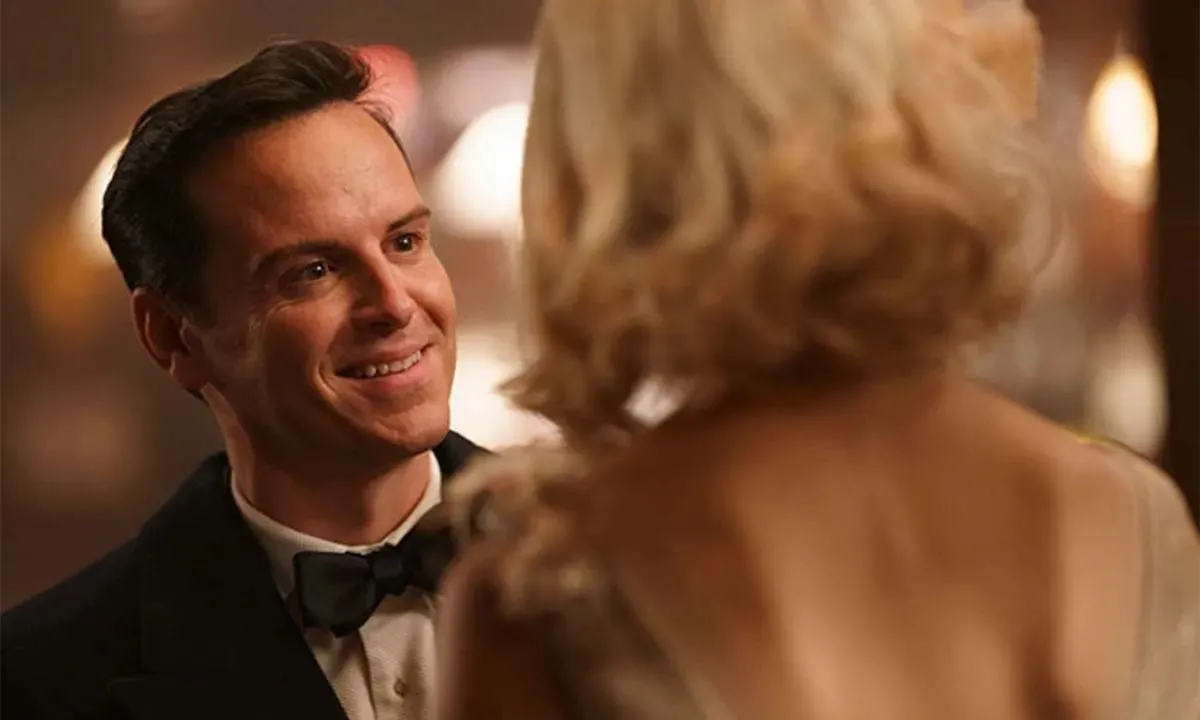 Andrew Scott i Margaret Qualley w filmie "Blue Moon"