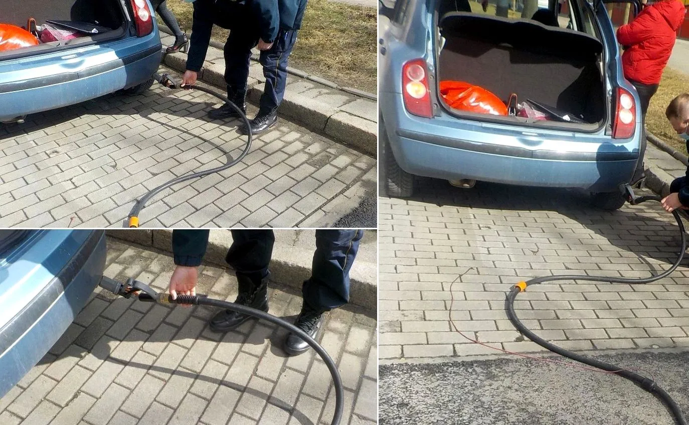 Ze stacji paliw odjechała z wężem do tankownia. Zaskakująca interwencja