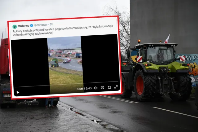 Blokowali karetkę? W sieci pojawił się film z protestu rolników