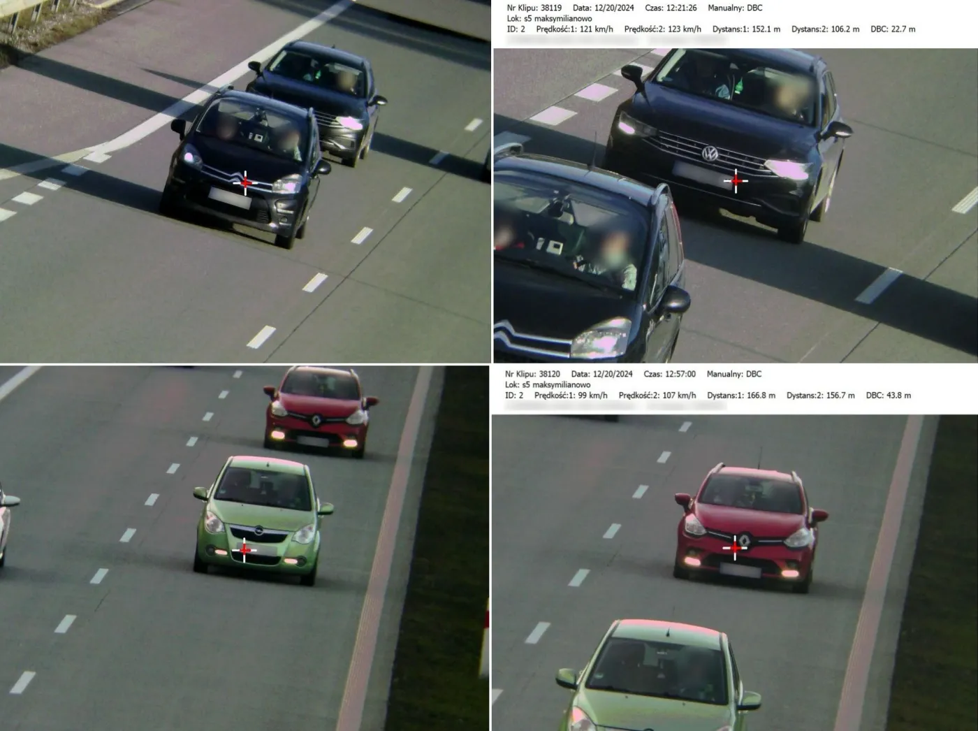 Odstęp między pojazdami - policja robi zdjęcia kierowcom